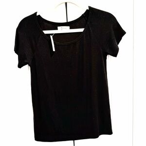 NWT Madewell Black Short Sleeve Tee Size M .